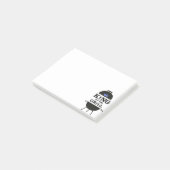 King of the Grill, Black Blue Crown Post-it Klebezettel (angewinkelt)