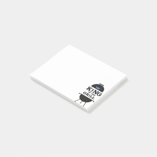 King of the Grill, Black Blue Crown Post-it Klebezettel (angewinkelt)