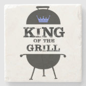 King of the Grill, Black Blue Crown Steinuntersetzer (Vorderseite)