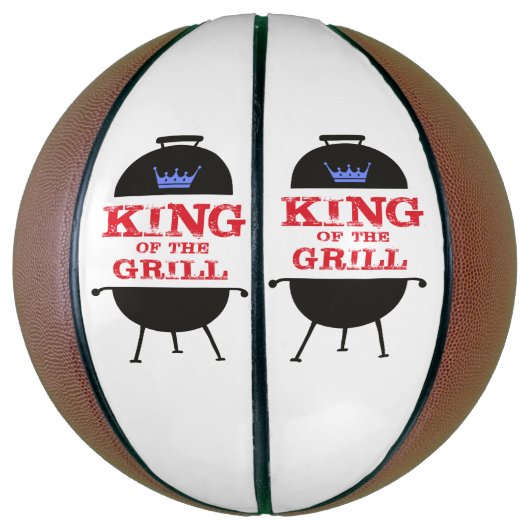 King of the Grill, blau-kronenrot Basketball (Vertikal)