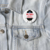 King of the Grill, blau-kronenrot Button (Beispiel)