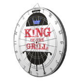 King of the Grill, blau-kronenrot Dartscheibe (Vorderseite rechts)
