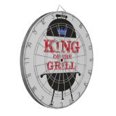 King of the Grill, blau-kronenrot Dartscheibe (Vorderseite Links)