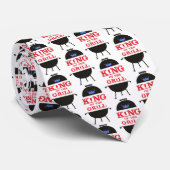 King of the Grill, blau-kronenrot Krawatte (Gerollt)