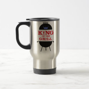 King of the Grill, blau-kronenrot Reisebecher