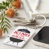 King of the Grill, blau-kronenrot Schlüsselanhänger (Vorderseite rechts)
