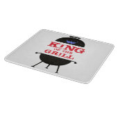 King of the Grill, blau-kronenrot Schneidebrett (Ecke)