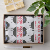 King of the Grill, blau-kronenrot Seidenpapier (Geschenk)