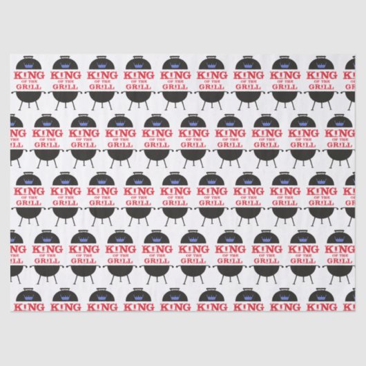 King of the Grill, blau-kronenrot Seidenpapier (Vorderseite)