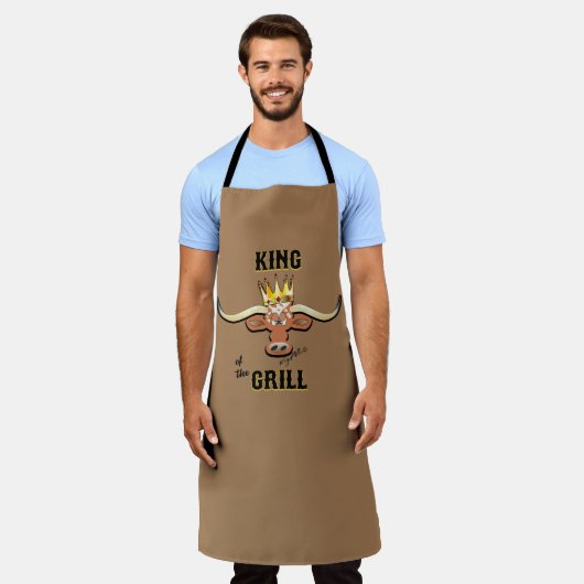 King of the Grill - Comical Steer Schürze (Getragen)