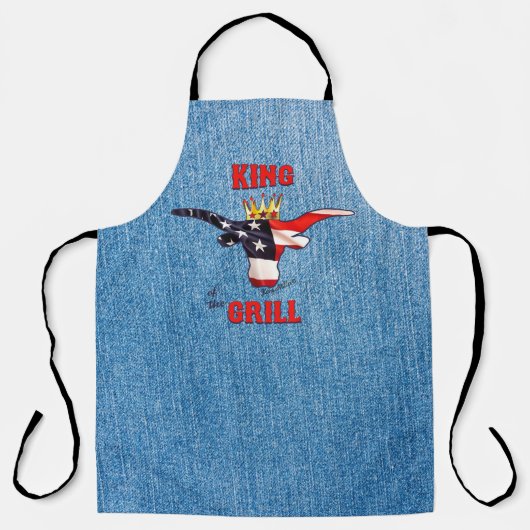King of the Grill - Comical Steer Schürze (Vorderseite)