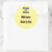 King of the Grill Custom Canning Label Aufkleber (Tasche)