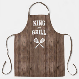 King of the Grill Funny Barn Wood Grilling Schürze