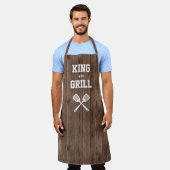King of the Grill Funny Barn Wood Grilling Schürze (Getragen)