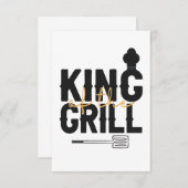 King of the Grill Funny Grillen Papa 4. Geschenk J Dankeskarte (Vorne/Hinten)