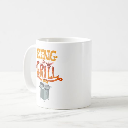 King of the Grill Graphic Kaffeetasse (Vorderseite Links)