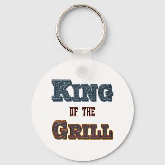King of the Grill GRILLEN Cooking Slogan Schlüsselanhänger (Vorderseite)