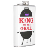 King of the Grill, Lila schwarze Krone, rot Flachmann (Rechts)