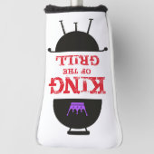 King of the Grill, Lila schwarze Krone, rot Golf Headcover (Rotieren 90)