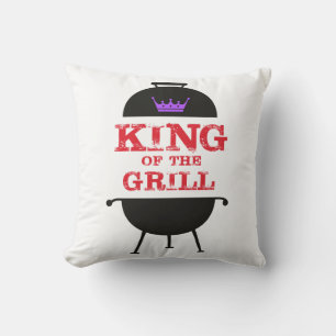 King of the Grill, Lila schwarze Krone, rot Kissen