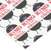 King of the Grill, Lila schwarze Krone, rot Kurzer Tischläufer (Ecke)