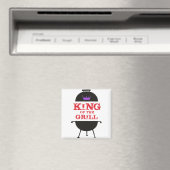 King of the Grill, Lila schwarze Krone, rot Magnet (In Situ (Geschirrspüler))