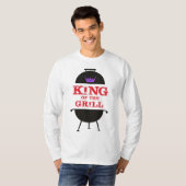 King of the Grill, Lila schwarze Krone, rot T-Shirt (Vorne ganz)