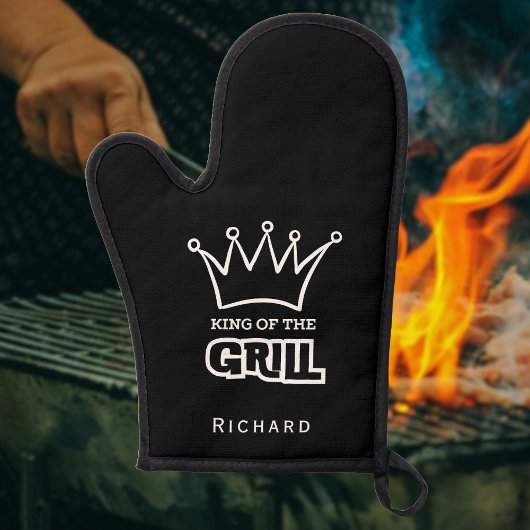 King of the Grill, lustige mit Monogramm GRILLEN-K Ofenhandschuh