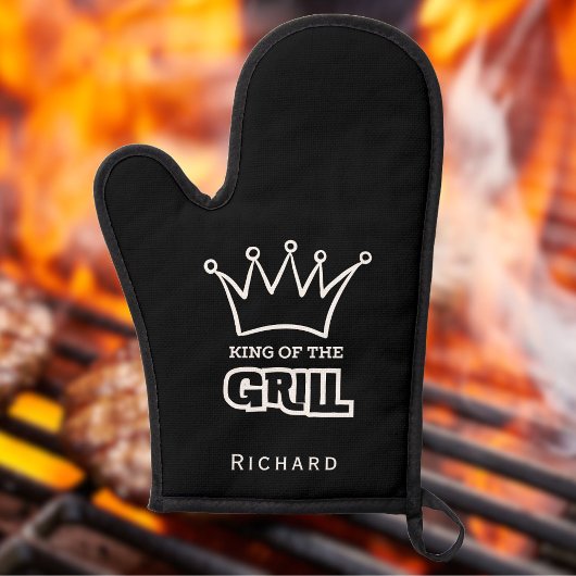King of the Grill, lustige mit Monogramm GRILLEN-K Ofenhandschuh