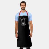King of the Grill, lustige mit Monogramm GRILLEN-K Schürze (Getragen)