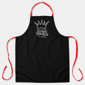 King of the Grill, lustige mit Monogramm GRILLEN-K Schürze (Vorderseite)