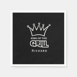 King of the Grill, lustige mit Monogramm GRILLEN-K Serviette