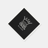 King of the Grill, mit Monogramm GRILLEN Serviette (Ecke)