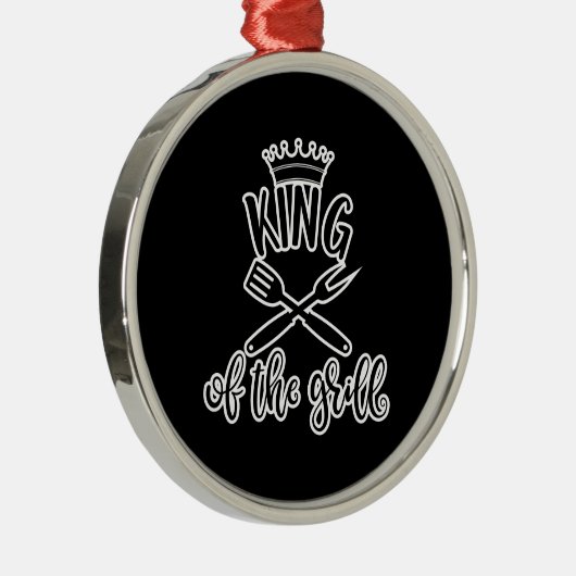 King of the Grill. Party Design Idee Ornament Aus Metall (Rechts)