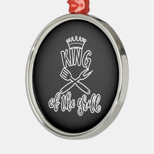 King of the Grill. Party Design Idee Ornament Aus Metall (Links)