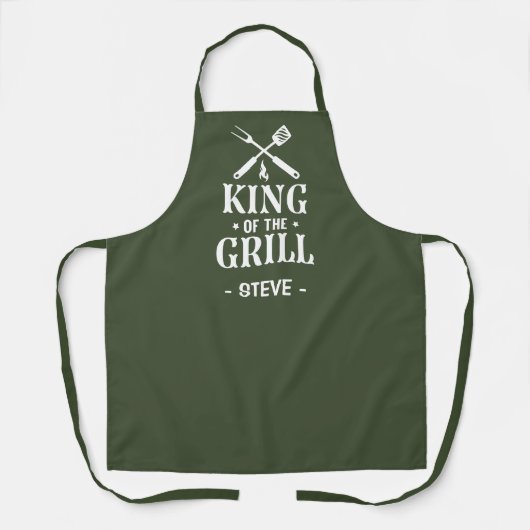King of The Grill Personalisierte GRILLEN Schürze (Vorderseite)