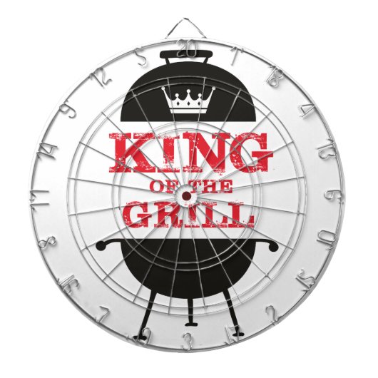 King of the Grill, Schwarz-weiß Crown Red Dartscheibe (vorne)