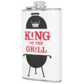 King of the Grill, Schwarz-weiß Crown Red Flachmann (Links)
