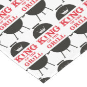 King of the Grill, Schwarz-weiß Crown Red Kurzer Tischläufer (Ecke)