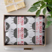 King of the Grill, Schwarz-weiß Crown Red Seidenpapier (Geschenk)