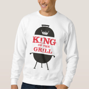 King of the Grill, Schwarz-weiß Crown Red Sweatshirt