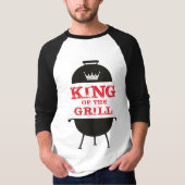 King of the Grill, Schwarz-weiß Crown Red T-Shirt (Vorderseite)