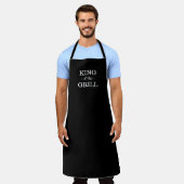 King of the Grill Schwarz-weiße Grillen Männer Sch Schürze (Getragen)