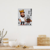 King of the Grill Vater Digital Poster (Küche)