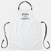 King of the Grill White Custom Text elegant Schürze (Vorderseite)
