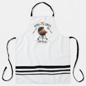 King of the Grill White Striped Apron Schürze (Vorderseite)