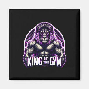 King of the Gym Lion Flex Muscules Bodybuilding Magnet
