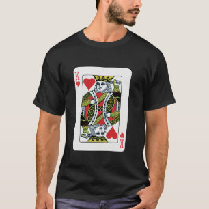 King of the Hearts Playing Card Poker Langschläfer T-Shirt