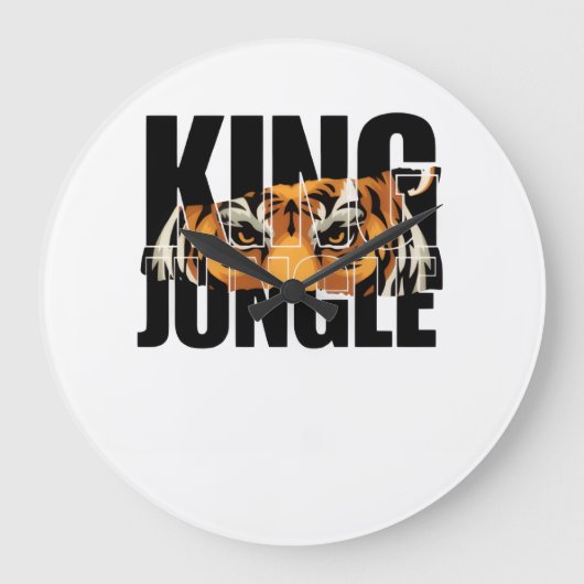King of the Jungle Große Wanduhr (Vorderseite)