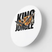King of the Jungle Runde Wanduhr (Winkel)